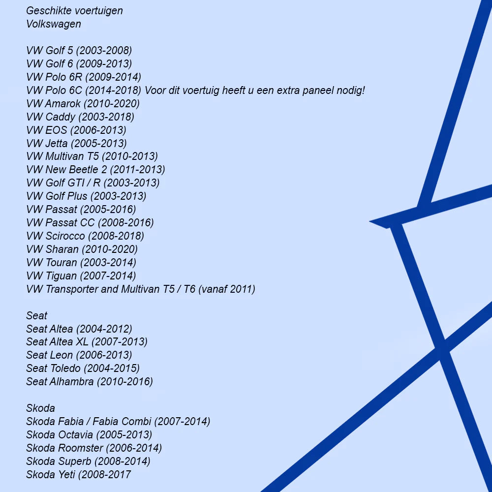 Volkswagen Polo, Golf, and Caddy | H270 | Carplay & Android Auto