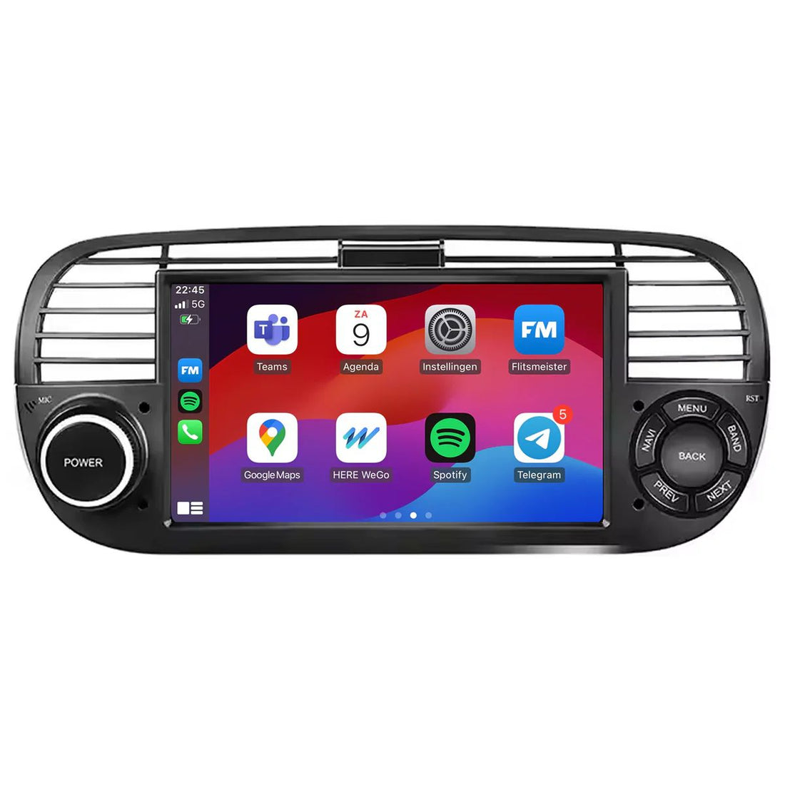 Fiat 500 navigation radio system | Carplay & Android Auto 2007 to 2015