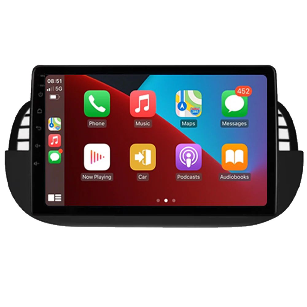 Fiat 500 navigation radio system | Carplay & Android Auto 2007 to 2015 | 9 inch