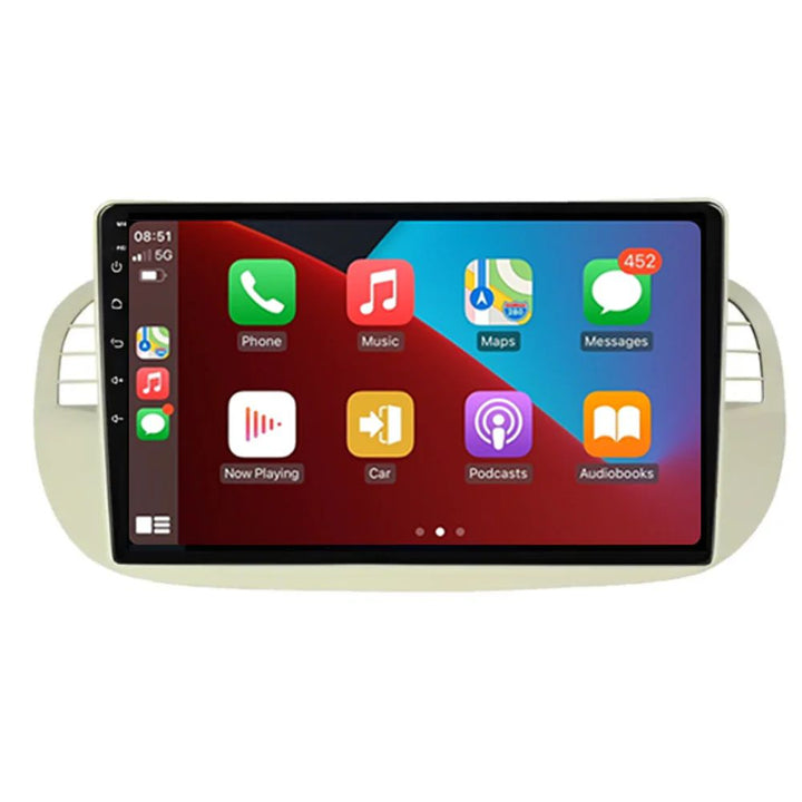 Fiat 500 navigation radio system | Carplay & Android Auto 2007 to 2015 | 9 inch